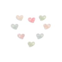 Acrylic Jewelry Beads, Heart, DIY, mixed colors, 12x9mm, 50PCs/Bag, Sold By Bag