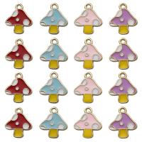 Tibetan Style Enamel Pendants, mushroom, DIY, more colors for choice, nickel, lead & cadmium free, 14x16mm, Sold By PC