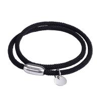 Couple Bracelet and Bangle, Milan Cord, with 316 Stainless Steel, polished, Double Layer & fashion jewelry & different length for choice & Unisex, more colors for choice, Sold By PC