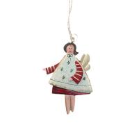 Iron Christmas Tree Decoration Angel brushwork Christmas jewelry nickel lead & cadmium free Sold By PC