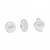 925 Sterling Silver κρεμαστό κόσμημα, 925 ασημένιο ασήμι, επιχρυσωμένο, διαφορετικά στυλ για την επιλογή, περισσότερα χρώματα για την επιλογή, Sold Με PC