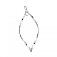 925 Sterling Silver Pendant, plated, more colors for choice, 34x14mm, Sold By PC