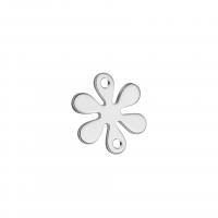 925 Sterling Silver Connectors Snowflake plated Sold By PC