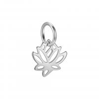 925 Sterling Silver Pendant, Flower, plated, hollow, more colors for choice, 12x8mm, Sold By PC
