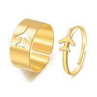 Couple Finger Rings Zinc Alloy plated 2 pieces & Adjustable & open & for woman 18-23mm Sold By Lot
