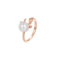 925 Sterling Silver Finger Rings, with Shell Pearl & Freshwater Pearl, plated, Adjustable & different materials for choice & for woman, more colors for choice, Sold By PC