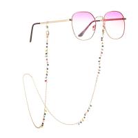 Brass Glasses Chain, with Seedbead, for woman, multi-colored, 800mm, Sold By PC
