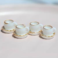 Mobile Phone DIY Decoration, Resin, Cup, handmade, white, 15x10mm, 100PCs/Lot, Sold By Lot