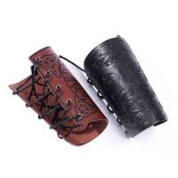 PU Leather Arm Bangle, with Wax Cord & Tibetan Style, fashion jewelry & for man, more colors for choice, 180x130mm, Sold By PC