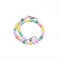 Mashan Jade Bag Straps with Zinc Alloy Round silver color plated DIY multi-colored 10mm Length Approx 48.5 cm Sold By PC