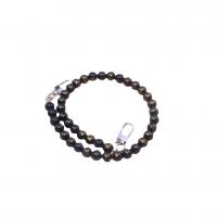 Mashan Jade Bag Straps with Zinc Alloy Round silver color plated DIY black 10mm Length Approx 48.5 cm Sold By PC