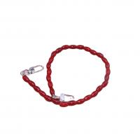 Carnelian Bag Straps with Zinc Alloy barrel silver color plated DIY red Length Approx 48.5 cm Sold By PC