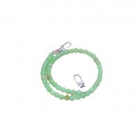 Chalcedony Bag Straps with Zinc Alloy Round silver color plated DIY light green 8mm Length Approx 48.5 cm Sold By PC