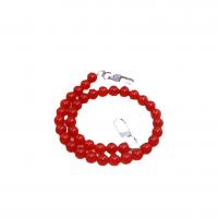 Carnelian Bag Straps, with Tibetan Style, Round, silver color plated, DIY, red, 10mm, Length:Approx 48.5 cm, Sold By PC