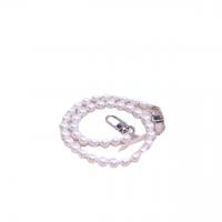 Shell Pearl Bag Straps, with Tibetan Style, Round, silver color plated, DIY, white, 10mm, Length:Approx 48.5 cm, Sold By PC