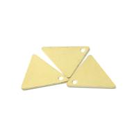Brass Jewelry Pendants Triangle gold color plated DIY golden nickel lead & cadmium free Sold By PC