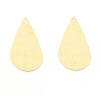 Brass Jewelry Pendants Teardrop gold color plated DIY golden nickel lead & cadmium free Sold By PC