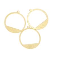 Brass Jewelry Pendants, Round, gold color plated, DIY & hollow, golden, nickel, lead & cadmium free, 22.40x20.60mm, Sold By PC