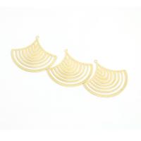 Hollow pendenti in ottone, placcato color oro, DIY & cavo, dorato, assenza di nichel,piombo&cadmio, 32.70x34.60mm, Venduto da PC