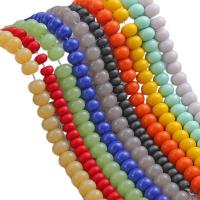 Rondelle Crystal Beads, Flat Round, random style & DIY, mixed colors, 10x8mm, Approx 54PCs/Strand, Sold By Strand