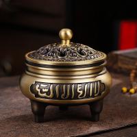 Traditional Ceramic Inserted Burner Incense Seat, Brass, for home and office & durable & different size for choice, nickel, lead & cadmium free, Sold By PC