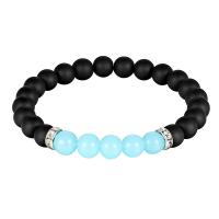 Abrazine Stone Bracelet, fashion jewelry & Unisex, more colors for choice, 8mm, Length:Approx 7.48 Inch, Sold By PC