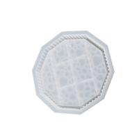 Conjunto de moldes epóxi DIY, silicone, Polígono, branco, 184x193x26mm, vendido por PC