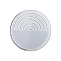 DIY Epoxy Mold Set, Silicone, Round, white, 100x8mm, Sold By PC