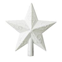 Plastika Christmas Tree Top Star, Zvijezda, Božićni nakit & različite veličine za izbor, bijel, Prodano By PC