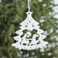 Πλαστικό PVC Χριστουγεννιάτικο Δέντρο Διακόσμηση, με Sequins, Διαφορετικό σχήμα για επιλογή & Χριστούγεννα κοσμήματα, περισσότερα χρώματα για την επιλογή, Sold Με PC