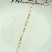 Brass Figaro Chain 14K gold plated DIY 2.5mm 2mm Sold By Lot