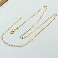 Brass Chain Necklace, plated, DIY, more colors for choice, 1.50mm, Length:Approx 17.71 Inch, 10PCs/Lot, Sold By Lot