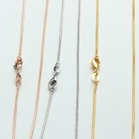 Mosaz Chain Necklace, á, DIY & hadí řetízek, více barev na výběr, 1.20mm, Délka Cca 17.71 inch, 10PC/Lot, Prodáno By Lot
