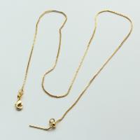 Brass Chain Necklace, plated, DIY & box chain, more colors for choice, 0.80mm, Length:Approx 17.71 Inch, 10PCs/Lot, Sold By Lot