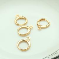 Brass Earring Drop Component plated DIY & micro pave cubic zirconia Sold By Lot