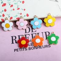 Tibetan Style Flower Pendants, gold color plated, DIY & enamel, more colors for choice, 19x22mm, 20PCs/Lot, Sold By Lot