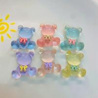 Mobile Phone DIY Decoration, Resin, Bear, more colors for choice, 22x25mm, 10PCs/Lot, Sold By Lot