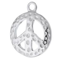 Stainless Steel Pendants, 316 Stainless Steel, DIY, original color, 18x22.50x3mm, Hole:Approx 2mm, Sold By PC