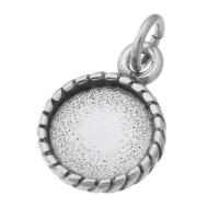 Stainless Steel Pendant Setting, 316 Stainless Steel, DIY, original color, 12x16.5x2.5mm,10x10mm, Hole:Approx 3mm, Sold By PC