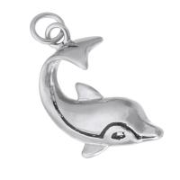 Stainless Steel Animal Pendants, 316 Stainless Steel, Dolphin, DIY, original color, 23x21x5mm, Hole:Approx 4mm, Sold By PC