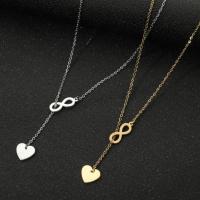 Stainless Steel Jewelry Necklace, 304 Stainless Steel, Vacuum Ion Plating, fashion jewelry & for woman, more colors for choice, Length:45 cm, Sold By PC
