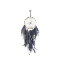 Fashion Dream Catcher, Feather, with Iron, hanging, grey, 690mm, Sold By PC