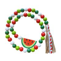 Hanging Ornaments, Wood, with Linen, Watermelon, more colors for choice, 16mm, Length:Approx 86 cm, Sold By PC