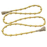 Hanging Ornaments Wood with Linen Tassel 12mm 20mm Sold By PC