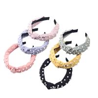 Banda del Pelo, Poliéster, con Perlas plásticas, para mujer, más colores para la opción, 160x120mm, Vendido por UD