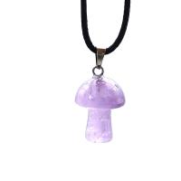Gemstone Pendants Jewelry with Zinc Alloy mushroom silver color plated DIY Sold By PC