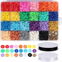 Polymer Ton Schmuck-Findung-Set, PerlenPerlenschnur, mit Kunststoff Kasten & Zinklegierung, DIY, gemischte Farben, 190x130x22mm, verkauft von setzen