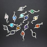 Gemstone Pendants Jewelry Zinc Alloy with Gemstone & Unisex & with rhinestone nickel lead & cadmium free Sold By PC