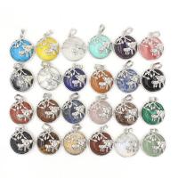 Gemstone Pendants Jewelry Zinc Alloy with Gemstone fashion jewelry & Unisex nickel lead & cadmium free Sold By PC