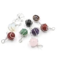 Gemstone Pendants Jewelry, Tibetan Style, with Gemstone, different materials for choice & Unisex, nickel, lead & cadmium free, 16mm, Sold By PC